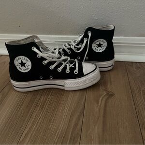 Black Platform High Top Converse
